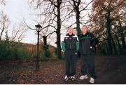 11 November 2000; Ireland rugby coach Warren Gatland, right, with team manager Brian O'Brien, in the grounds of the Glenview Hotel, Co. Wicklow ahead of their friendly game against South Africa on 19 November. Picture credit: Matt Browne / SPORTSFILE