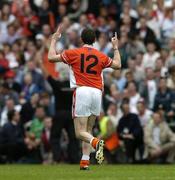 23 July 2005; Oisin McConville, Armagh, celebrates his last point against Tyrone. Bank of Ireland Ulster Senior Football Championship Final Replay, Tyrone v Armagh, Croke Park, Dublin. Picture credit; Matt Browne / SPORTSFILE