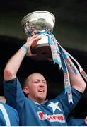 20 May 2000; St Mary's captain Trevor Brennan celebrates with the AIB League cup after his side defeated Lansdowne. AIB All-Ireland League Rugby Final, St Mary's College v Lansdowne, Lansdowne Road, Dublin. Picture credit: Brendan Moran / SPORTSFILE