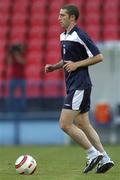 2 August 2005; Shelbourne captain Owen Heary in action during squad training prior to their UEFA Champions League, second qualifying round, second leg match against Steaua Bucharest. Ghencea Stadium, Bucharest, Romania. Picture credit; Brian Lawless / SPORTSFILE