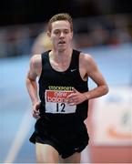 26 February 2014; Ross Millington on his way to winning the men's 3000m event during the AIT International Arena Grand Prix. Athlone Institute of Technology International Arena, Athlone, Co. Westmeath. Picture credit: Stephen McCarthy / SPORTSFILE