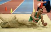 26 February 2014; Ashton Eaton competes in the men's long jump event during the AIT International Arena Grand Prix. Athlone Institute of Technology International Arena, Athlone, Co. Westmeath. Picture credit: Stephen McCarthy / SPORTSFILE