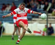 11 April 1999; Anthony Tohill of Derry during the Church and General National Football League Quarter-Final match between Cork and Derry at Croke Park in Dublin. Photo by Ray McManus/Sportsfile
