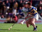 18 April 1999; Sean Cullinane of Waterford in action against Declan Browne of Tipperary during the Church and General National Hurling League Division 1B match between Tipperary and Waterford at Semple Stadium in Thurles, Tipperary. Photo by Brendan Moran/Sportsfile