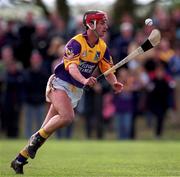18 April 1999; Ryan Quigley of Wexford during the Church & General National Hurling League Division 1B match between Wexford and Cork at Páirc Uí Shíocháin in Gorey, Wexford. Photo by Ray McManus/Sportsfile