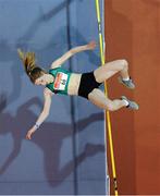 26 February 2014; Neasa Murphy competes in the women's high jump event during the AIT International Arena Grand Prix. Athlone Institute of Technology International Arena, Athlone, Co. Westmeath. Picture credit: Stephen McCarthy / SPORTSFILE
