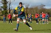 27 February 2014; Munster's Donncha O'Callaghan in action during squad training ahead of their Celtic League 2013/14, Round 16, game against Scarlets on Saturday. Munster Rugby Squad Training, Cork Institute of Technology, Bishopstown, Cork. Picture credit: Diarmuid Greene / SPORTSFILE