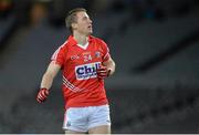 1 March 2014; Cork substitute Colm O'Neill watches his shot go over for the first of his two points. Allianz Football League, Division 1, Round 3, Dublin v Cork, Croke Park, Dublin. Picture credit: Ray McManus / SPORTSFILE