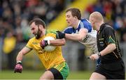 2 March 2014; Karl Lacey, Donegal, in action against Jack McCarron, Monaghan. Allianz Football League, Division 2, Round 3, Donegal v Monaghan, O'Donnell Park, Letterkenny, Co. Donegal. Picture credit: Oliver McVeigh / SPORTSFILE