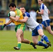 2 March 2014; Frank McGlynn, Donegal, in action against Dermot Malone, Monaghan. Allianz Football League, Division 2, Round 3, Donegal v Monaghan, O'Donnell Park, Letterkenny, Co. Donegal. Picture credit: Oliver McVeigh / SPORTSFILE