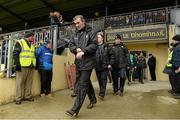 2 March 2014; Donegal manager Jim McGuinness makes his way on the the pitch. Allianz Football League, Division 2, Round 3, Donegal v Monaghan, O'Donnell Park, Letterkenny, Co. Donegal. Picture credit: Oliver McVeigh / SPORTSFILE