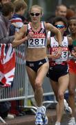 14 August 2005; Paula Radcliffe, Great Britain, in action during the Women's Marathon. 2005 IAAF World Athletic Championships, Helsinki, Finland. Picture credit; Pat Murphy / SPORTSFILE