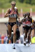 14 August 2005; Paula Radcliffe, Great Britain, leads the field on her way to victory in the Women's Marathon. 2005 IAAF World Athletic Championships, Helsinki, Finland. Picture credit; Pat Murphy / SPORTSFILE
