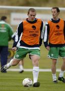 15 August 2005; Richard Dunne, Republic of Ireland, in action during squad training. Malahide FC, Gannon Park, Malahide, Dublin. Picture credit; Brendan Moran / SPORTSFILE