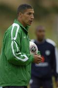 15 August 2005; Republic of Ireland coach Chris Hughton issues instructions during squad training. Malahide FC, Gannon Park, Malahide, Dublin. Picture credit; Brendan Moran / SPORTSFILE