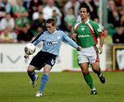 15 August 2005; Richie Baker, Shelbourne, in action against  Neale Fenn, Cork City. eircom League, Premier Division, Cork City v Shelbourne, Turners Cross, Cork. Picture credit; David Maher / SPORTSFILE