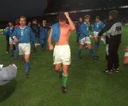10 November 1996; Republic of Ireland's Roy Keane walks off the pitch at the end of the match,World Cup Qualifier, Republic of Ireland v Iceland, Lansdowne Road, Dublin. Picture credit; David Maher / SPORTSFILE