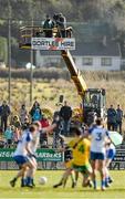 2 March 2014; The Donegal video analysis team atop a crane to record the game. Allianz Football League, Division 2, Round 3, Donegal v Monaghan, O'Donnell Park, Letterkenny, Co. Donegal. Picture credit: Oliver McVeigh / SPORTSFILE