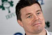 3 March 2014; Ireland's Brian O'Driscoll during a press conference ahead of their side's RBS Six Nations Rugby Championship match against Italy on Saturday. Ireland Rugby Press Conference, Carton House, Maynooth, Co. Kildare. Picture credit: Brendan Moran / SPORTSFILE