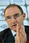 5 March 2014; Republic of Ireland manager Martin O'Neill during a post match press conference. International Friendly, Republic of Ireland v Serbia, Aviva Stadium, Lansdowne Road, Dublin. Picture credit: David Maher / SPORTSFILE