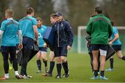 6 March 2014; Ireland head coach Joe Schmidt with his players during squad training ahead of their side's RBS Six Nations Rugby Championship match against Italy on Saturday. Ireland Rugby Squad Training, Carton House, Maynooth, Co. Kildare. Picture credit: Matt Browne / SPORTSFILE