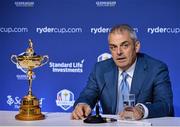 6 March 2014; Paul McGinley, European Captain for The 2014 Ryder Cup, at the announcement of his first two vice captains for the contest against the United States in Gleneagles Golf Course, Scotland, this September. Government Buildings, Merrion Square, Dublin. Picture credit: Ray McManus / SPORTSFILE