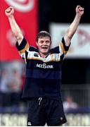 3 September 1999; Brian O'Driscoll, Leinster, celebrates the winning try. Interprovincial Rugby Championship, Leinster v Connacht, Donnybrook, Dublin. Picture credit: Matt Browne / SPORTSFILE