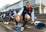 7 March 2014; Italy's captain Marco Bortolami prepares for the captain's run ahead of their side's RBS Six Nations Rugby Championship match against Ireland on Saturday. Italy Rugby Squad Captain's Run, Old Belvedere RFC, Anglesea Road, Dublin. Picture credit: Matt Browne / SPORTSFILE