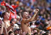 20 August 2005; Armagh supporters cheer on their team during the game. Bank of Ireland All-Ireland Senior Football Championship Quarter-Final, Armagh v Laois, Croke Park, Dublin. Picture credit; David Maher / SPORTSFILE