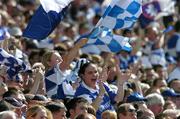 20 August 2005; Laois supporters cheer on their team during the game. Bank of Ireland All-Ireland Senior Football Championship Quarter-Final, Armagh v Laois, Croke Park, Dublin. Picture credit; David Maher / SPORTSFILE