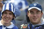 20 August 2005; Laois supporter Barry McCartney, left and Sean Walsh from Coolrain before the match. Bank of Ireland All-Ireland Senior Football Championship Quarter-Final, Armagh v Laois, Croke Park, Dublin. Picture credit; Damien Eagers / SPORTSFILE