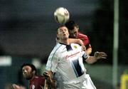 22 August 2005; Tony McDonnell, UCD, in action against David Crawley and Stuart Byrne, left, Shelbourne. eircom League Cup, Semi-Final, Shelbourne v UCD, Tolka Park, Dublin. Picture credit; Damien Eagers / SPORTSFILE
