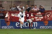 22 August 2005; Robert Martin, UCD, celebrates after scoring the winning goal. eircom League Cup, Semi-Final, Shelbourne v UCD, Tolka Park, Dublin. Picture credit; Damien Eagers / SPORTSFILE