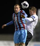 7 March 2014; Cathal Brady, Drogheda United, in action against Dave Massey, Dundalk. Airtricity League Premier Division, Drogheda United v Dundalk, United Park, Drogheda, Co. Louth. Photo by Sportsfile