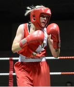 8 March 2014; Lynn Harvey, during her 48Kg bout. National Senior Women's Boxing Championship Finals, National Stadium, Dublin. Picture credit: Matt Browne / SPORTSFILE