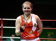 8 March 2014; Claire Grace, after she won her 69 Kg bout against Laoise Traynor. National Senior Women's Boxing Championship Finals, National Stadium, Dublin. Picture credit: Matt Browne / SPORTSFILE