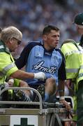27 August 2005; Alan Brogan, Dublin, leaves the field on an first aid buggy due to injury. Bank of Ireland All-Ireland Senior Football Championship Quarter-Final Replay, Dublin v Tyrone, Croke Park, Dublin. Picture credit; David Maher / SPORTSFILE