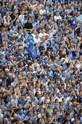 27 August 2005; Dublin supporters cheer on their side during the game. Bank of Ireland All-Ireland Senior Football Championship Quarter-Final Replay, Dublin v Tyrone, Croke Park, Dublin. Picture credit; Ray McManus / SPORTSFILE