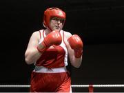 8 March 2014; Diana Campbell, in action against Fiona Nelson, during their 81 Kg bout. National Senior Women's Boxing Championship Finals, National Stadium, Dublin. Picture credit: Matt Browne / SPORTSFILE
