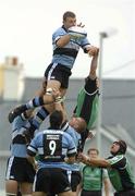 3 September 2005; Deiniol Jones, Cardiff Blues, wins the lineout. Celtic League 2005-2006, Group A, Connacht v Cardiff Blues, Sportsground, Galway. Picture credit; Damien Eagers / SPORTSFILE