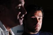 5 September 2005; Andy Reid, Republic of Ireland, during a press conference with his manager Brian Kerr after squad training. Portmarnock Hotel and Golf Links, Portmarnock, Dublin. Picture credit; David Maher / SPORTSFILE