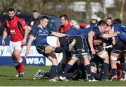 10 March 2014; John Cooney, Leinster A, in action during the game. Interprovincial, Ulster Ravens v Leinster A, Deramore Park, Belfast, Co. Antrim. Picture credit: John Dickson / SPORTSFILE