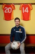 11 March 2014; Castlebar Mitchels captain Donal Newcombe during a press conference ahead of their AIB GAA Football All-Ireland Senior Championship Final against St Vincent's on Monday the 17th of March. An Sportlainn Complex, Castlebar, Co. Mayo. Picture credit: Barry Cregg / SPORTSFILE