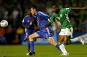 7 September 2005; Clinton Morrison, Republic of Ireland, in action against Willy Sagnol, France. FIFA 2006 World Cup Qualifier, Group 4, Republic of Ireland v France, Lansdowne Road, Dublin. Picture credit; David Maher / SPORTSFILE