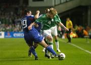 7 September 2005; Damien Duff, Republic of Ireland, in action against Willy Sagnol, France. FIFA 2006 World Cup Qualifier, Group 4, Republic of Ireland v France, Lansdowne Road, Dublin. Picture credit; Brian Lawless / SPORTSFILE
