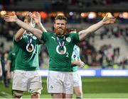 15 March 2014; Ireland's Gordon D'Arcy celebrates after the game. RBS Six Nations Rugby Championship 2014, France v Ireland, Stade De France, Saint Denis, Paris, France. Picture credit: Matt Browne / SPORTSFILE