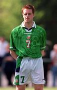 27 April 1999; Alan Maybury of Republic of Ireland ahead of the U21 International friendly match between Republic of Ireland and Sweden at Birr Town FC in Birr, Offaly. Photo By Brendan Moran/Sportsfile