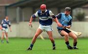 8 May 1999; Joseph Phelan of Laois in action against Conor Keany of Dublin during the Leinster Minor Hurling Championship Round 2 match between Dublin and Laois at Parnell Park in Dublin. Photo By Brendan Moran/Sportsfile