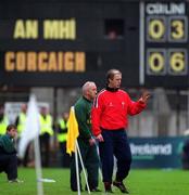 25 April 1999; Meath manager Sean Boylan, left, and Cork manager Larry Tompkins during the Church & General National Football League Division 1 Semi-Final match between Cork and Meath at Croke Park in Dublin. Photo by Ray McManus/Sportsfile