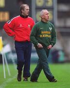 25 April 1999; Meath manager Sean Boylan, right, and Cork manager Larry Tompkins during the Church & General National Football League Division 1 Semi-Final match between Cork and Meath at Croke Park in Dublin. Photo by Ray McManus/Sportsfile